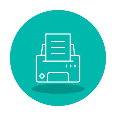 Yazıcı simgesi vektör illüstrasyonu