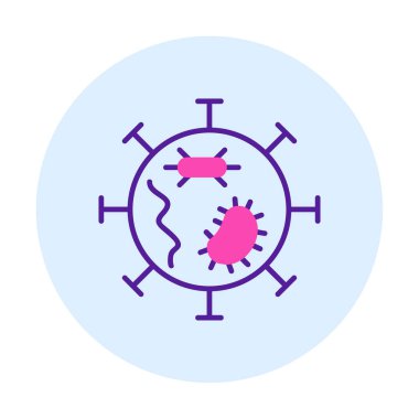 covid-19 parçacık işareti, vektör çizimi, virüs simgesi