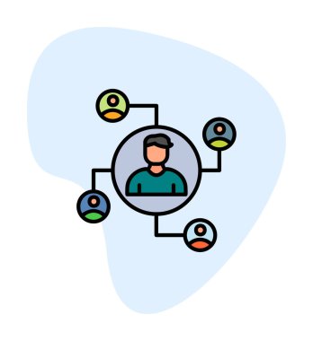 Vektör olarak Sosyal Ağ simgesi. Logotype