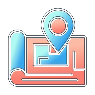 gps konum simgesi, vektör illüstrasyonu basit tasarım