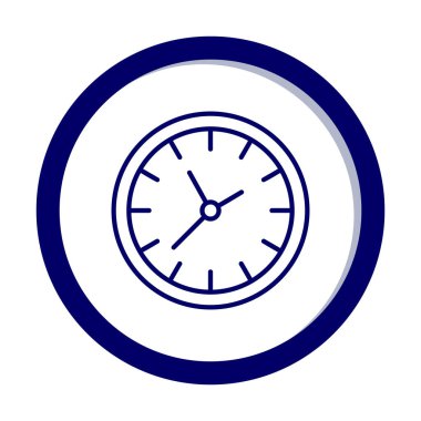 Saat simgesi, vektör illüstrasyonu, zaman simgesi 