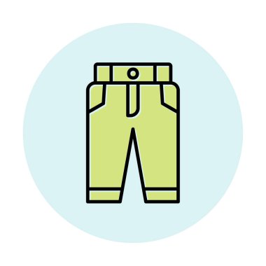 düz Pantolon vektör çizimi, grafik tasarımı.