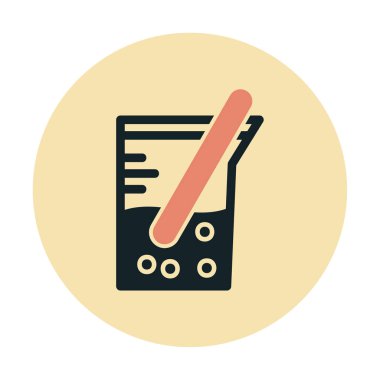 Beaker modern simgesinin vektör illüstrasyonu                          