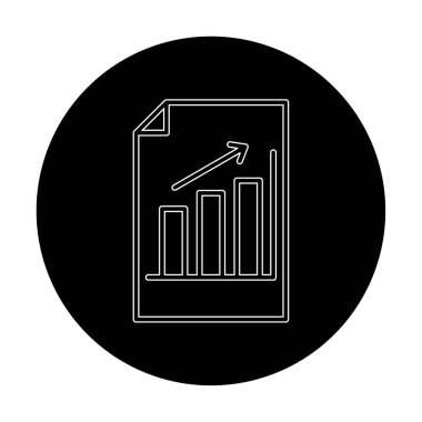 büyüyen grafik, bar grafiği vektör çizimi