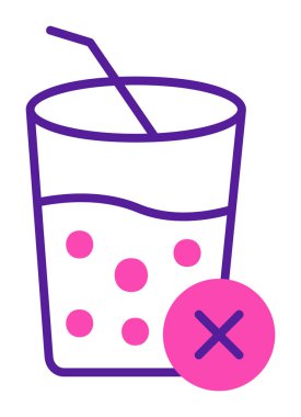 Meyve suyu işareti yok. Web simgesi basit illüstrasyon 