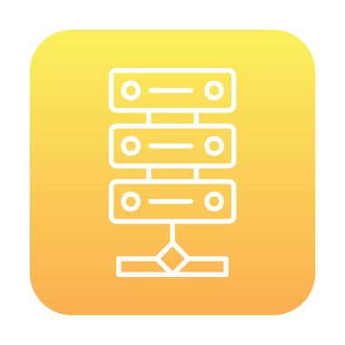 Ağ sunucu simgesinin vektör illüstrasyonu 