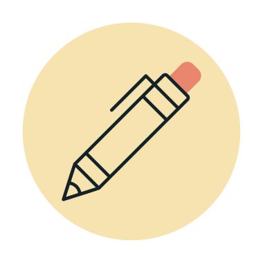 Kalem simgesi, vektör illüstrasyonu. düz tasarım biçimi 