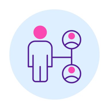 Takım yönetimi kavramının iş dünyası simgesi, vektör illüstrasyonu