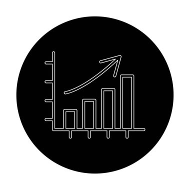 büyüyen grafik, bar grafiği vektör çizimi