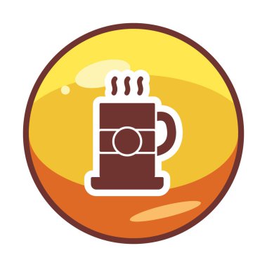 çay fincanı simgesi, vektör illüstrasyonu