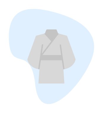 Japon kimono taslak ikonu. mobil konsept ve web tasarımı için doğrusal biçim işareti. 