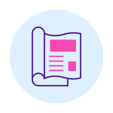 dergi simgesi, vektör illüstrasyonu basit tasarım