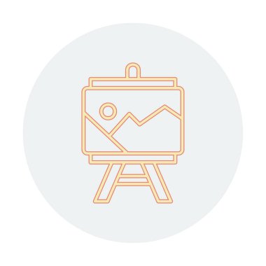 düz boyama simgesi, vektör illüstrasyonu