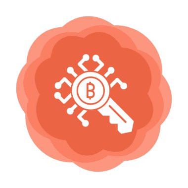 Şifreleme Anahtarı simgesi. vektör ince çizgi çizimi.