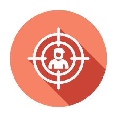 Hedef düz simge. Vektör illüstrasyonu