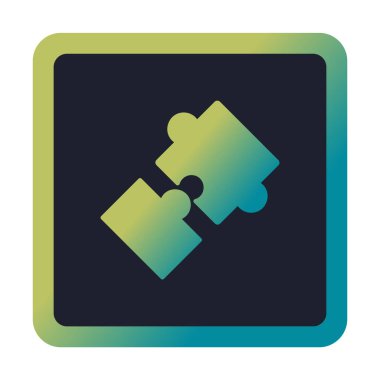 Bulmaca simgesi izole edildi. iş vektörü illüstrasyon tasarım şablonu