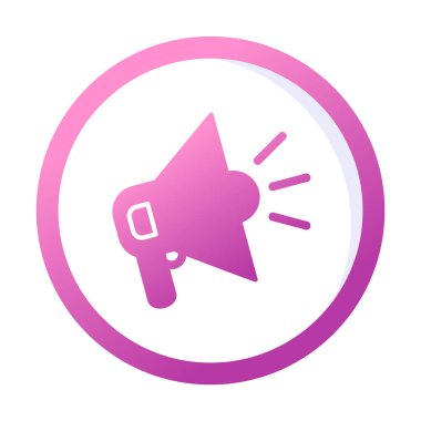 megafon ikonu. Hoparlör vektör illüstrasyonu. düz dizayn