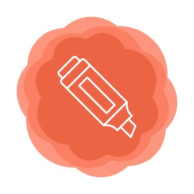 İşaretleyici. Web simgesi basit illüstrasyon                       