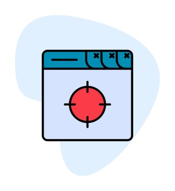 hedef simge, vektör illüstrasyonu basit tasarım