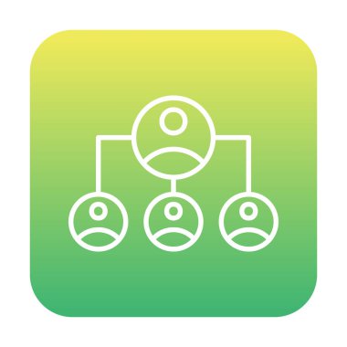 Basit Organizasyon hiyerarşisi simgesi, vektör illüstrasyonu