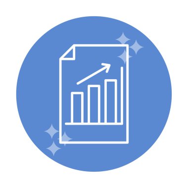 büyüyen grafik, bar grafiği vektör çizimi