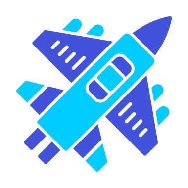 Askeri Uçak ikonu vektör illüstrasyonu