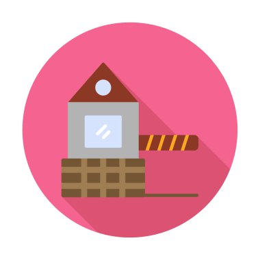 Askeri Bariyer simgesinin vektör çizimi 