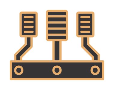 Araba Hızlandırıcı düz simgesi, vektör illüstrasyonu 