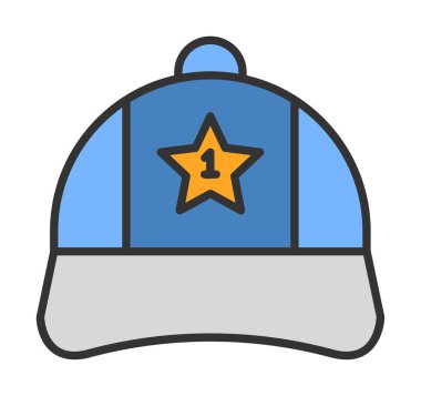 Bir numaralı simge ile kapağın vektör illüstrasyonu 