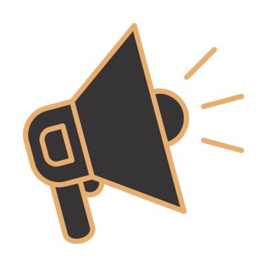 megafon ikonu. Hoparlör vektör illüstrasyonu. düz dizayn