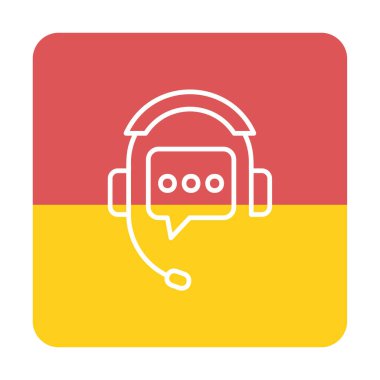 Basit Destek Hizmetleri simgesi, vektör illüstrasyonu