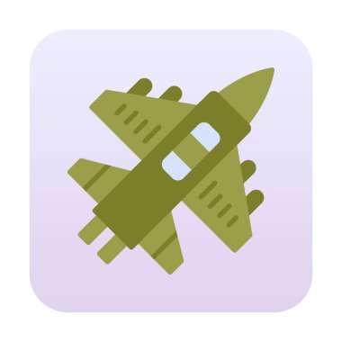 Askeri Uçak ikonu vektör illüstrasyonu