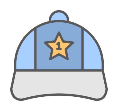 Bir numaralı simge ile kapağın vektör illüstrasyonu 