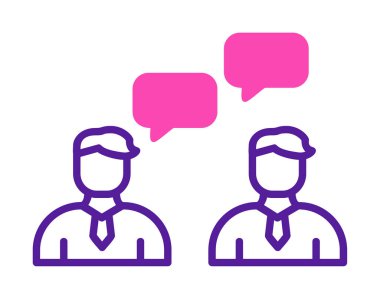 Basit Çalışma İletişim simgesi, vektör illüstrasyonu