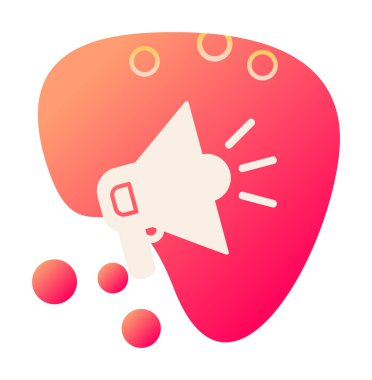 megafon ikonu. Hoparlör vektör illüstrasyonu. düz dizayn