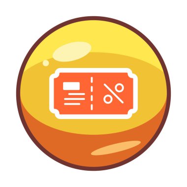 Hediye çeki web simgesi, vektör illüstrasyonu 