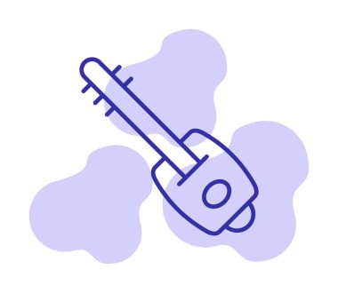 Shamisen vektör simgesi tasarımı