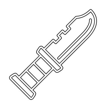 askeri bıçak ikonu vektör illüstrasyon sembolü tasarımı