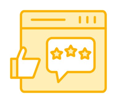 Geri besleme simgesi vektör illüstrasyon tasarımı