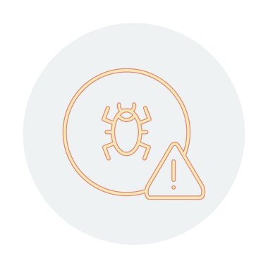 CD virüs ikon vektör illüstrasyonu