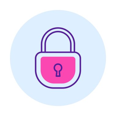 asma kilit web simgesi, vektör illüstrasyonu