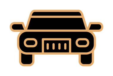 araba web simgesi basit illüstrasyon 