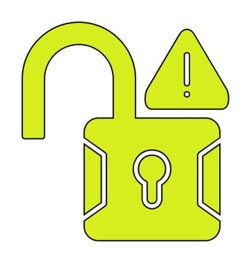 Simge vektör illüstrasyon tasarımının kilidini aç