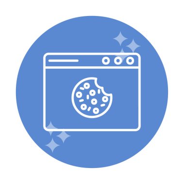 Basit Web Kurabiyeleri simgesi, vektör illüstrasyonu