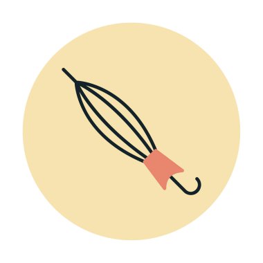 Kapatılan Şemsiye web simgesi, vektör illüstrasyonu