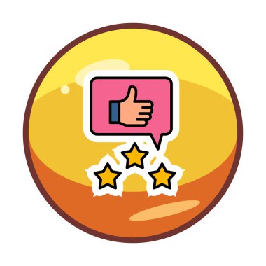 düz Gözden Geçirme simgesi vektör çizimi