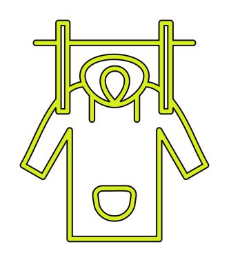 Islak Ceket Ağı simgesi, vektör illüstrasyonu