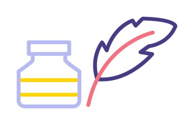 Quill ve Ink vektör simgesi