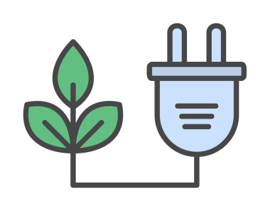 Basit Biyokütle eko enerji simgesi, vektör illüstrasyonu