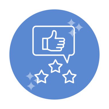 düz Gözden Geçirme simgesi vektör çizimi